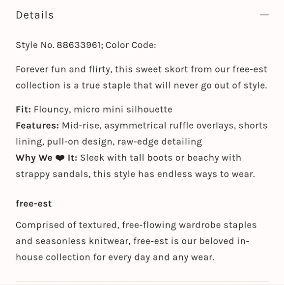 Free People Waterfall Skort Shorts Layered Mid-rise White Linen/Viscose Small - Picture 3 of 8